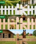 Heavy Duty Self Locking Gate Latch Featuring Automatic Gravity Lever For Wood Fence on white and wood fences with pets.