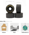 Outdoor Roller Skate Wheels 32mm By 58mm 90A Black Eight Pack Built For Park Ramps Street Bowls And Outdoor Cruising