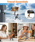 MagSafe Tripod Hook With Magnetic Back And Arca-Swiss Base in use on beach, desktop, and tripod; compatible with iPhone 16 Pro Max.