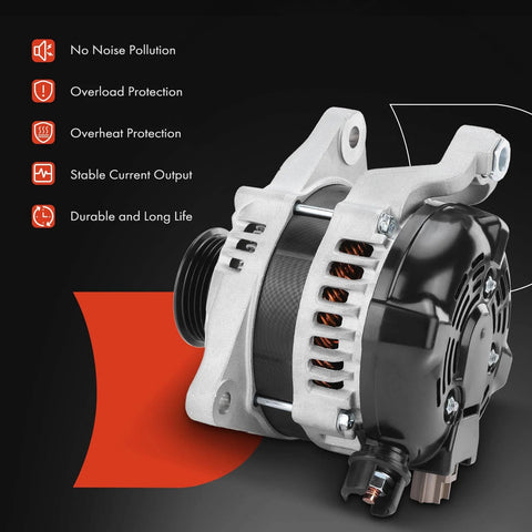 Alternator For Ford Mustang 2011 2014 V6 3.7L 12V 150A with six groove pulley clockwise rotation new replacement fits auto trans