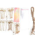 Rad Awesome 85 Piece Keychain Making Kit With 28 Lobster Clasps Extender Chains Blank Tags 5m Cotton Rope For DIY Craft Projects Party Favors Gift Making Supplies For Teens Kids Making Unique Accessory At Home Today No Stress Now, kit parts