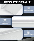 Close-up of Two Pack 52 Inch Aluminum Door Rain Drip Cap Guard For Exterior Overhead Drip Edge Flashing Weather Stripping shown in detail.