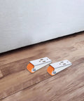 Heavy Duty Sliding Door Track Wheels Two Pack Nylon And Galvanized Steel Caster Rollers For Wooden Barn Wardrobe Doors Moves Like Butter Zero Fuss Install Quick Upgrade Home Office Gear, showing two wheel rollers on wooden floor.