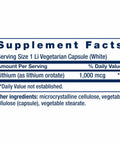 Supplement facts for Memory Protect With Lithium And Colostrinin Milk Peptides For Brain Health And Sharp Focus Cognitive Support