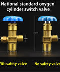 Pure Copper Argon Cylinder Valve Switch For Gas Welding Gear With QF-2 Oxygen Safety Fine Tooth Coarse Tooth Settings National Standard Full Compliance Bottle Cap Included, 112mm