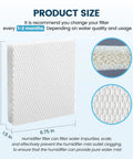 4 Pack Humidifier Filter T For Honeywell Top Fill Tower Humidifier HEV615 HEV620 Replacement showing dimensions and texture