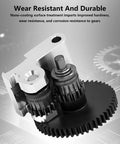 Close-up of Beefed Up Hardened Steel Extruder Gear With Integrated Shaft For 5M And 5M Pro Direct Drive Replacement