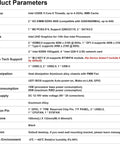 Rock Solid Micro Firewall Appliance Packing Dual 10GbE SFP Plus Four 2.5GbE LAN Ports Heavy Hitter Mini PC Barebone dimensions and specs overview.