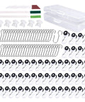 Top Tier Curtain Track Repair Kit Featuring Sixty Super Slick Dual Wheel Rollers And Rust Resistant S Hooks arranged neatly with tools.