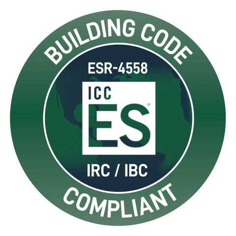 Building code compliance stamp for 50 Pack 5/16 Inch X 4 Inch T40 Star Drive Structural Screws For Decking Framing.