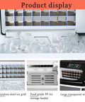 Smooth Operator Portable Countertop Ice Maker With Auto Self Cleaning And Ultra Quiet Motor, ice grid and storage basket displayed.