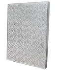 Front view of Rugged Heat Resistant Shield Board for Refrigerators and Gas Stoves with Flame Retardant Fireproof Protection, metal finish