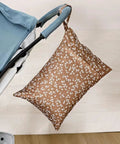 Two Pocket Wet Dry Bag Set With Handle Waterproof Reusable Storage hanging on stroller