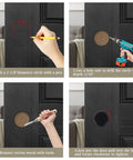 Step-by-step installation guide for 4 Pack Closet Door Finger Pulls 2 1 8 Inch Black Round Insert Door Handle for Sliding Barn Doors.