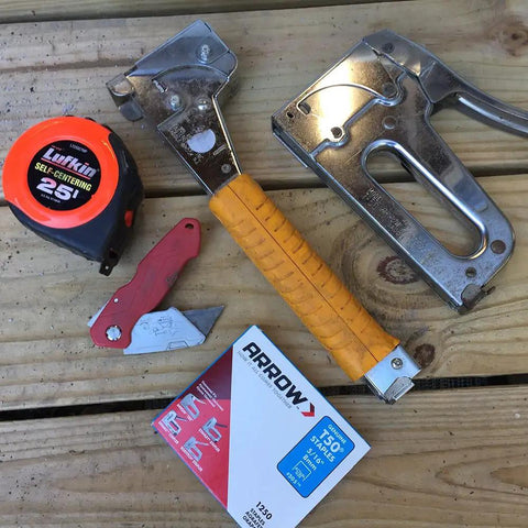 Tools for installing Attic Radiant Barrier Shield 25.5 Inch Premium Single Layer Aluminum Foil With Reinforced Polyethylene