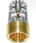 Top Shelf K8 Quick Response Pendent Fire Sprinkler with brass connection, designed for commercial job sites and industrial warehouses.