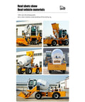 Tough As Nails Real Heavy Duty Mobile Concrete Mixer With Reliable Hydraulic Loading System Built Tough For Rugged Construction Sites And High Volume Pours in various angles.