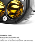 Close-up of a Beefy Yellow 3 Inch 40W LED Pods Lights For Off Road Driving showing amber lens and housing detail.