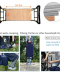Heavy Duty Garden Kneeler And Seat Extra Wide Bench showcasing foldable design, wooden middle panel, and versatility for outdoor use