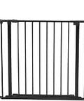 Extra Wide Baby Gate 35.4 To 109.5 Inches Black With Large Panels And Door, Double Locking Handle, Wall Mount Kit, Heavy Duty Design