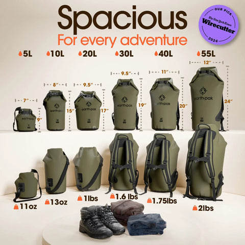 best lightweight dry backpack for traveling Roll Top Waterproof Dry Bag For Kayak Gear ✓