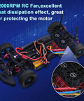 Twin 25mm RC Motor Cooling Fans With Metal Heatsink For 28mm Brushless Motors Fits One Tenth Scale RC Cars And One Twelfth Scale RC Trucks Built For Crazy 32000 RPM Cooling To Prevent Overheating on an RC car