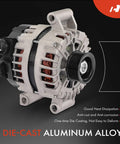 Ford F150 F250 F350 6.2L V8 Alternator Replacement 12 Volt 150 Amp With 6 Groove Pulley Clockwise Fits 2013 2014 F150
