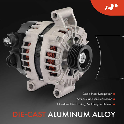 Ford F150 F250 F350 6.2L V8 Alternator Replacement 12 Volt 150 Amp With 6 Groove Pulley Clockwise Fits 2013 2014 F150