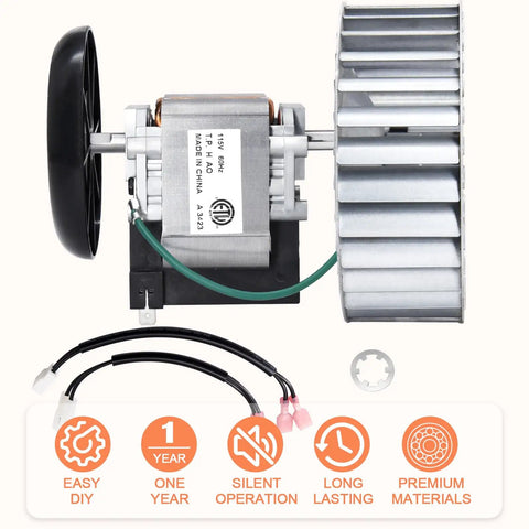 Inducer Motor Assembly With HC21ZE114A Furnace Motor And LA11AA005 Blower Wheel for Jakel, Carrier, Payne, Bryant Furnaces