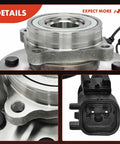 Close-up of front wheel bearing and hub assembly with ABS for Dodge Ram 1500 2006 2007 2008 4WD eight lug Ram 2500 3500.