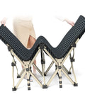 Heavy Duty Camping Cot For Adults No Fuss Setup Portable Folding Bed compactly folded with user adjusting supports