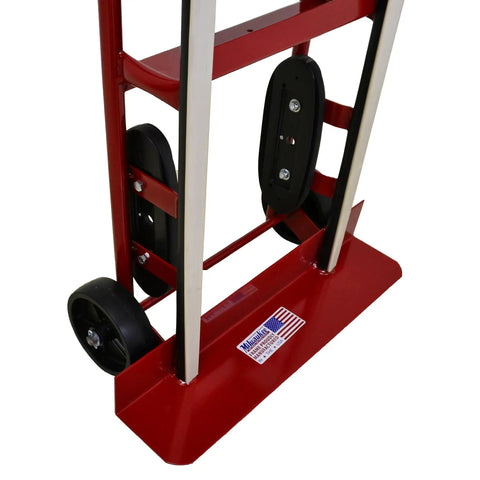 Heavy Duty Appliance Hand Truck 800 Pound Workhorse With Ratchet Strap For No Sweat Moving Flip Up Handle Plus Six Inch Solid Rubber Wheels Built Tough In Usa