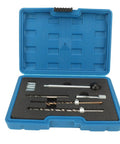 Workhorse Injector Clamping Bolt Thread Repair Kit Replacement For Diesel Benz Models, set in blue case with steel coils.