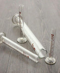 Five Piece Glass Graduated Measuring Cylinder Set for Lab Chemistry 5ml 10ml 25ml 50ml 100ml Borosilicate Glass with 2mm Walls