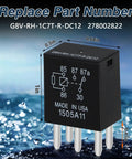 Four Pack 30 Amp 5 Pin 12V Relay Harness Kit For SeaDoo Watercraft 2008 And Up Power Up With GTI GTR GTS GTX RXP RXT Spark Base Sport Models Replacement Part 278003828 black 5-pin relay with dimensions and pin diagram