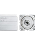 Compact Double Acting Air Cylinder Workhorse with 50mm Bore 50mm Stroke, aluminum body, PT1/4 ports, and M10x1.5 threaded rod