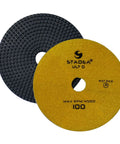 Pro Grade 7 Inch Diamond Polishing Pad Set For Marble Concrete Terrazzo And Granite Floors Wet Or Dry Polishing Grit 100