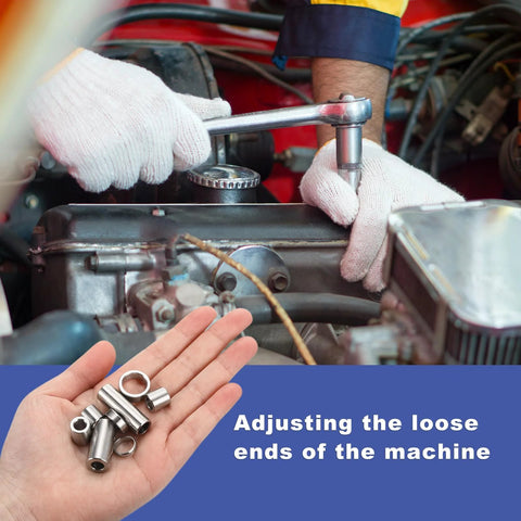 16 Pack 304 Stainless Steel Spacer 12mm ID 16mm OD 8mm Length 1/2 x 5/8 x 5/16 Inch Unthreaded Round Standoff for M12 Bolts used in engine adjustment