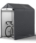 3x6 Ft Outdoor Storage Shelter Heavy Duty Waterproof Portable Shed With Roll Up Zipper Door And Ventilated Windows For Motorcycle Bike Tools Gray Backyard Storage