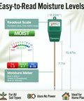 Must Have Soil Moisture Meter For Plants And Garden Nerds Easy To Read Plant Water Meter Soil Tester For Home Pots Bright Color Scale And Large Tick Marks For Quick Readouts Accurate Moisture Level To Prevent Overwatering. 7.7-inch probe, green plastic