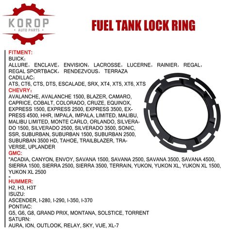 Fuel Tank Lock Ring Replacement For GM Vehicles Including Chevy GMC Cadillac Fits Replacing 10325852 TR26 Fuel Pump Lock Ring 1 Built Tough For Quick Tank Service And Seamless Pump Module Swap