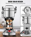 Ultra Fast 1500W Electric Grain Mill Grinder For Dry Grains Spices Coffee Corn Pepper, stainless steel design