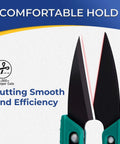 4.2 Inch Ultra Sharp Sewing Scissors With Wide Handle For Easy Grip Thread Snips Two Pack, cutting smoothly and efficiently