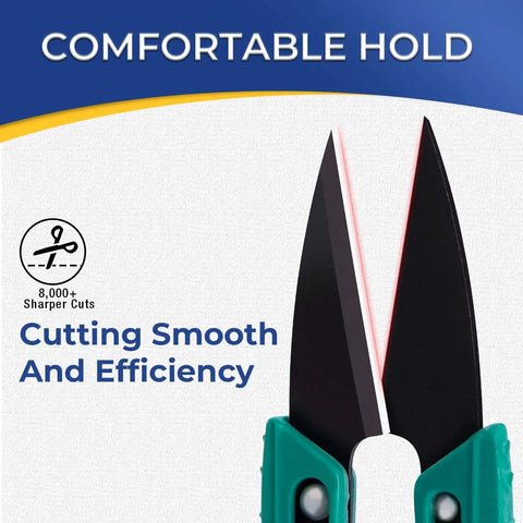 4.2 Inch Ultra Sharp Sewing Scissors With Wide Handle For Easy Grip Thread Snips Two Pack, cutting smoothly and efficiently