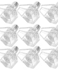 Plastic Cabinet Shelf Pegs 100 Pack For Wooden Cabinets And Wardrobes Easy Install, showing clear plastic and stainless steel