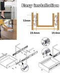 Installation guide for Beefy Soft Close Drawer Slides Pair, 30 Inch Heavy Duty Rails, showing dimensions and mounting steps.