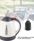 Dash Approved 24V Car Kettle 1000Ml Portable Water Heater Bottle in car for quick hot drinks while traveling.