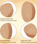 Two Pack Large Cork Stoppers For Bottles And Jars, highlighting delicate grain, rounded edges, and large size cover features