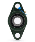 Front view of Two Pack UCFL205-14 Pillow Block Bearing Set With 0.875 Inch Bore, Flange Mounted, Self Aligning Chrome Steel Sealed Bearings