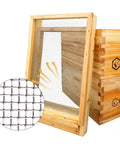 Screened Beehive Bottom Board With 100 Percent Beeswax Dip, 10 Frame Solid Wood Construction promoting airflow